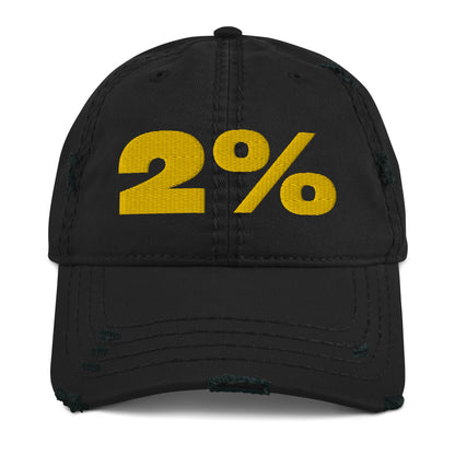 2% Distressed Dad Hat